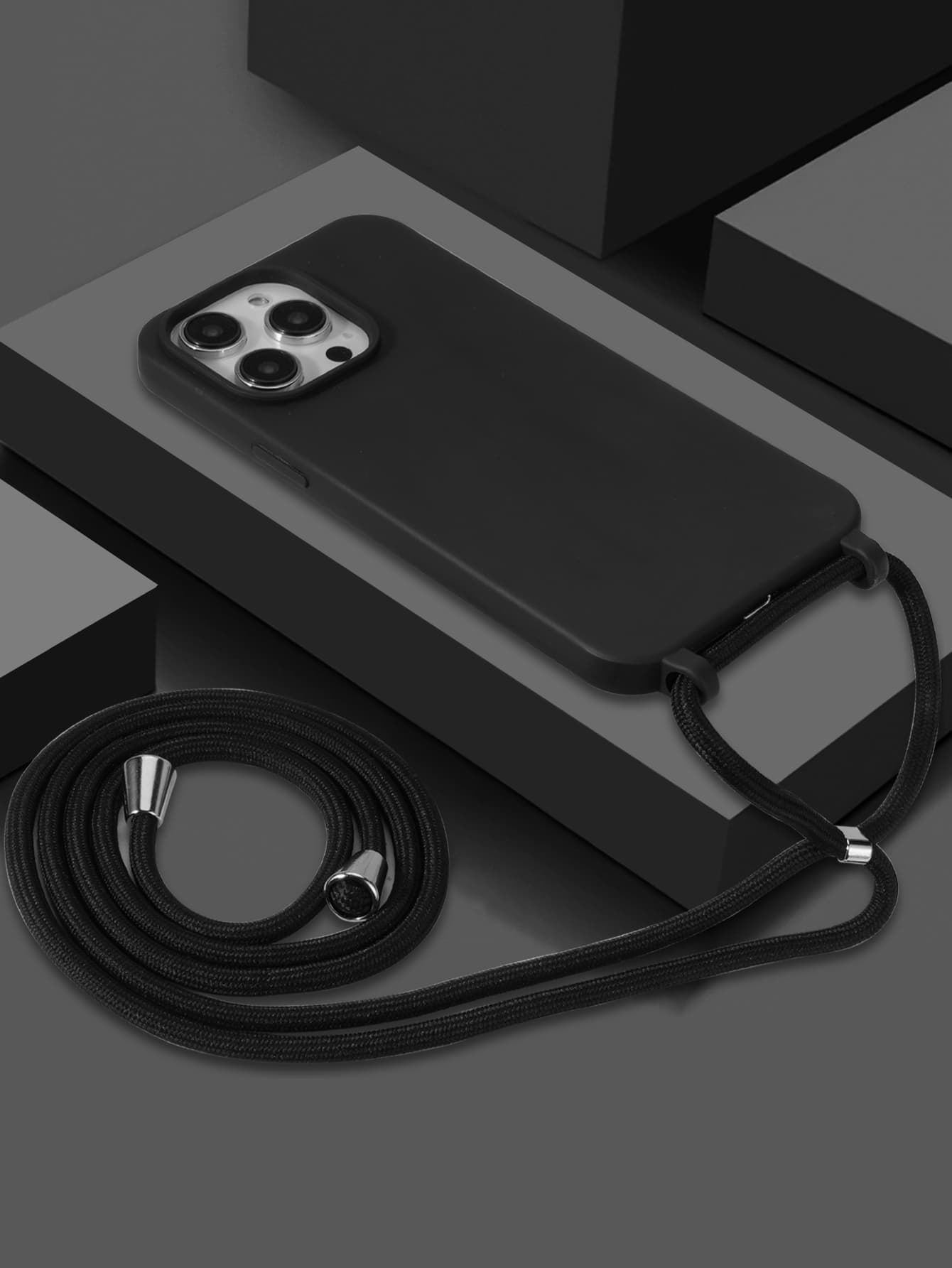 Vỏ điện thoại chống rơi chắc chắn có dây buộc - màu đen - Xem 1