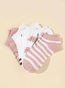 5pairs Cartoon Graphic Ankle Socks - Multicolor - View 3