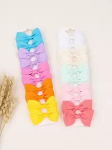 20入組小女童蝴蝶結裝飾髮帶