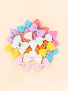 20入組小女童蝴蝶結裝飾髮帶