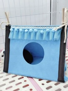 Rabbit Hamster, Guinea Pig, Mole, Chinchilla Hidden Nest, Tent, Corner House, 1 Pc - Blue - View 5