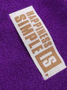2pcs Plain Towel Set - Violet Purple - View 6