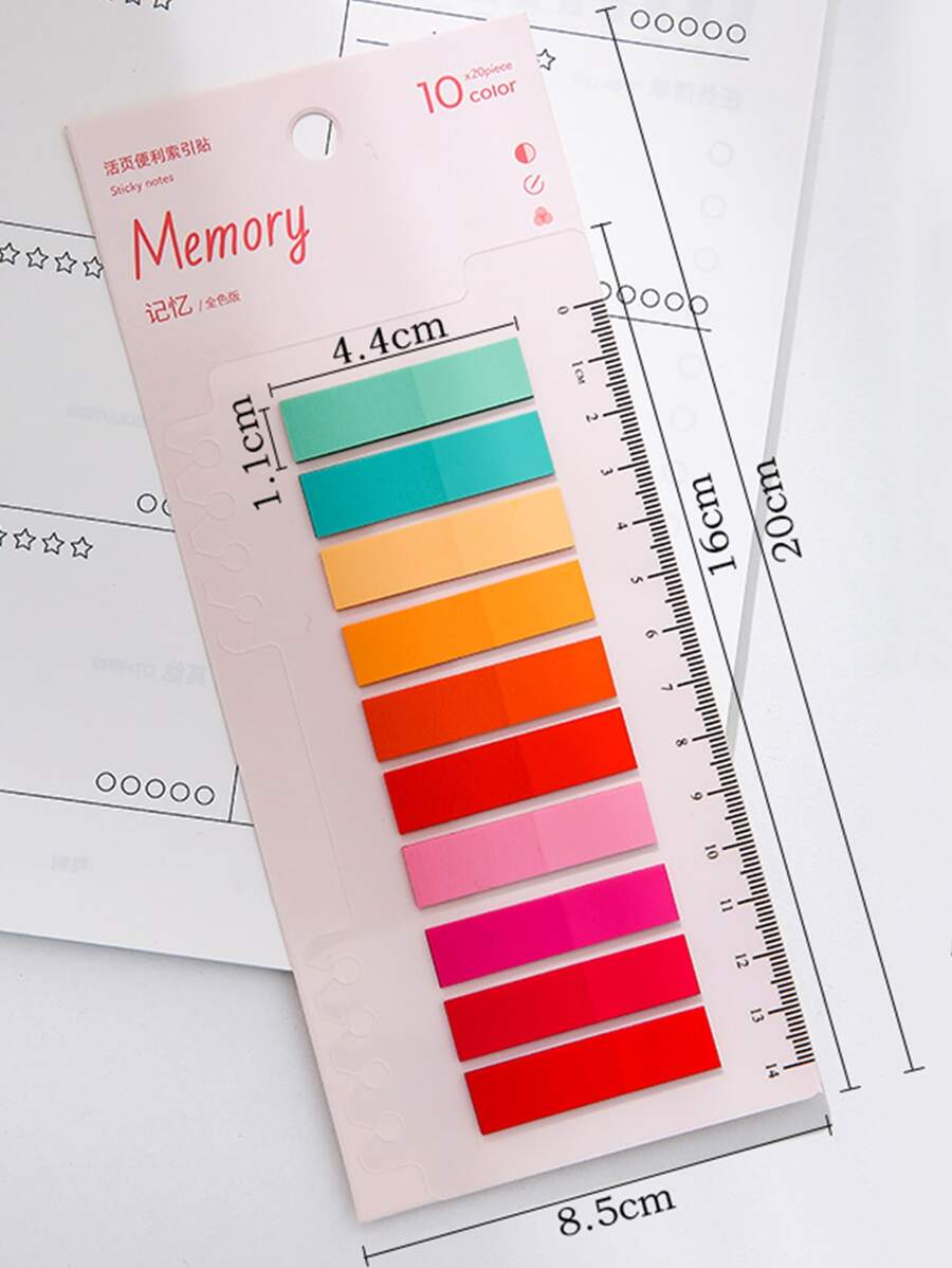 1pc Mixed Color Sticky Index Tab, Simple Multi-purpose Easy To Post Index Tab For Page Marking Classify File - Multicolor - View 1