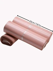 100 cái Túi đóng gói màu trơn, Túi đóng gói đa năng đơn giản cho trường học, văn phòng - Màu Hoa hồng đỏ - Xem 6