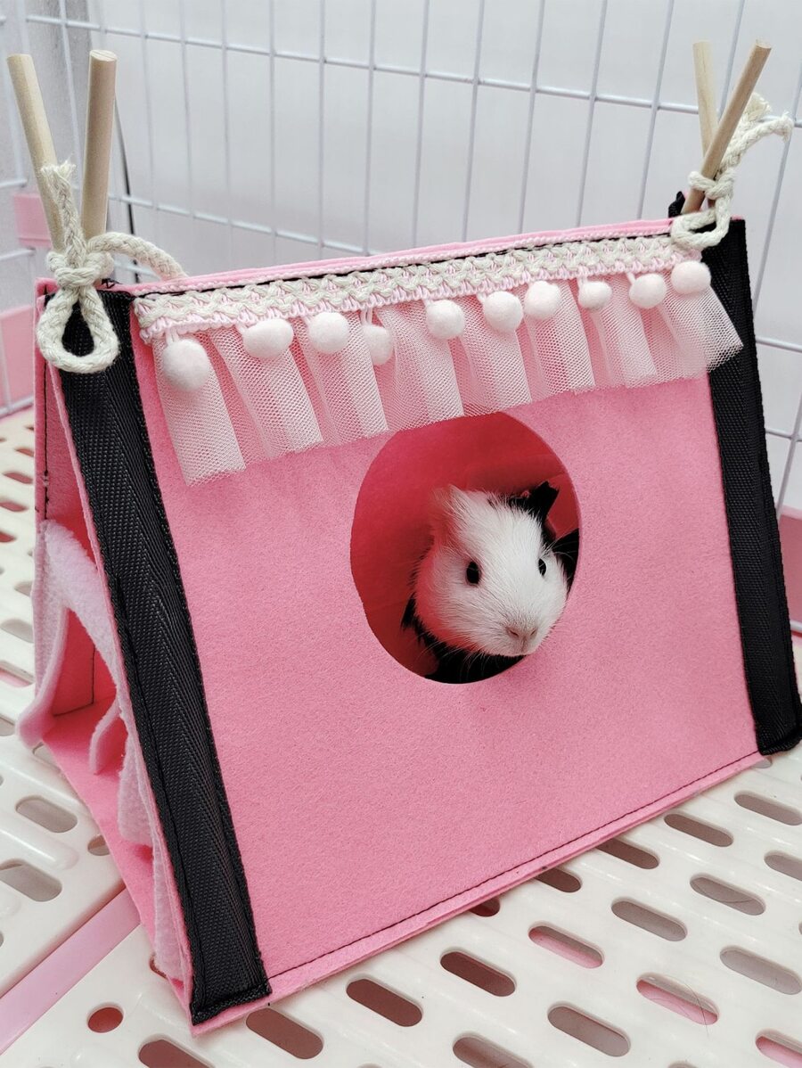 Thỏ Hamster, Chuột Lang, Nốt Ruồi, Chinchilla Ẩn Tổ, Lều, Góc Nhà, 1 Cái - Hồng - Xem 1