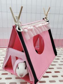 Thỏ Hamster, Chuột Lang, Nốt Ruồi, Chinchilla Ẩn Tổ, Lều, Góc Nhà, 1 Cái - Hồng - Xem 2
