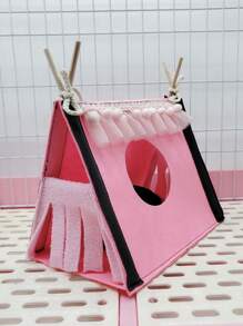 Thỏ Hamster, Chuột Lang, Nốt Ruồi, Chinchilla Ẩn Tổ, Lều, Góc Nhà, 1 Cái - Hồng - Xem 3