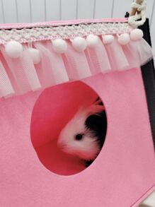 Thỏ Hamster, Chuột Lang, Nốt Ruồi, Chinchilla Ẩn Tổ, Lều, Góc Nhà, 1 Cái - Hồng - Xem 5