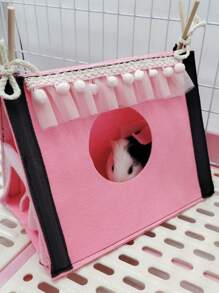 Thỏ Hamster, Chuột Lang, Nốt Ruồi, Chinchilla Ẩn Tổ, Lều, Góc Nhà, 1 Cái - Hồng - Xem 6