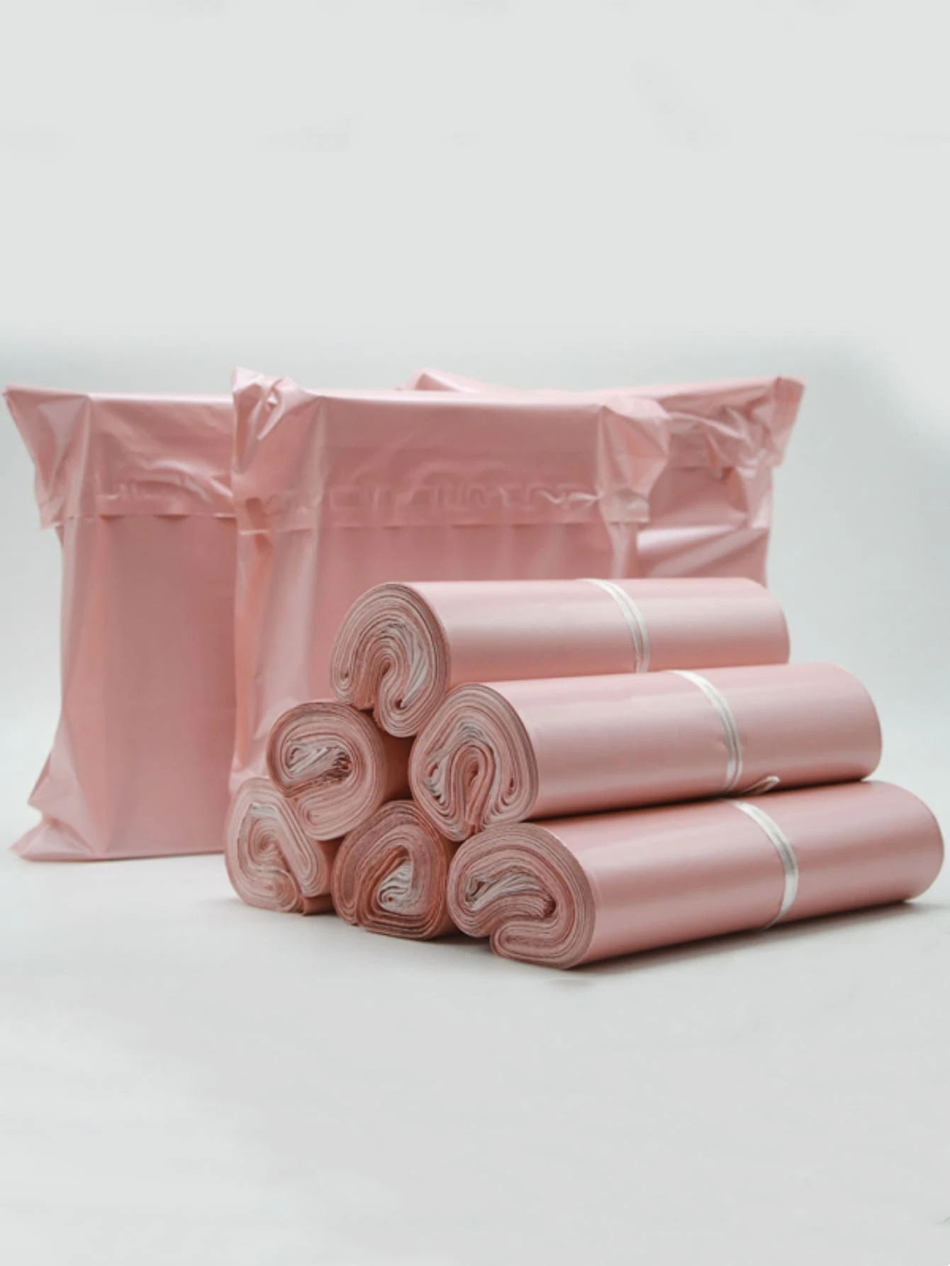 100 cái Túi đóng gói màu trơn, Túi đóng gói đa năng đơn giản cho trường học, văn phòng - Màu Hoa hồng đỏ - Xem 1