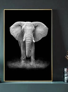 现代墙面装饰海报 狮子王装饰画 动物墙艺 可选画框 家居装饰材料 适用于客厅、房间、办公室等墙面装饰 - 棕色 - 查看 3