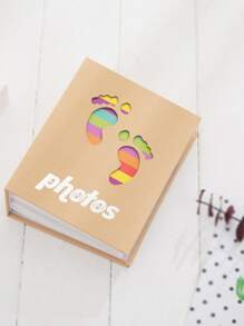 1 pieza con estampado de letra con abertura foto simple portátil foto Funda de tarjeta para Tarjeta almacenamiento - Caqui - Ver 1