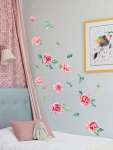 1 set PVC con patrón floral Pegatina de pared para casa Decoración mural - Multicolor - Ver 5