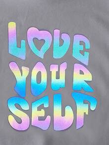 Toddler Girls Reflective Slogan Graphic Tee - White - View 4