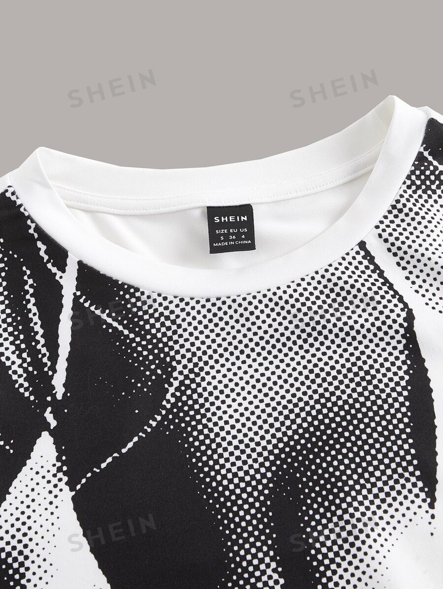 SHEIN ICON Body Heat Map Print Summer Tee | SHEIN UK