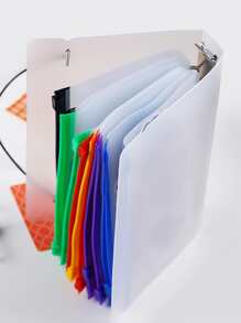 6 cái Túi đựng hồ sơ rời trong suốt, Công cụ tổ chức tài liệu di động tối giản dành cho học sinh, văn phòng - Nhiều màu - Xem 4