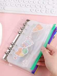 6 cái Túi đựng hồ sơ rời trong suốt, Công cụ tổ chức tài liệu di động tối giản dành cho học sinh, văn phòng - Nhiều màu - Xem 10