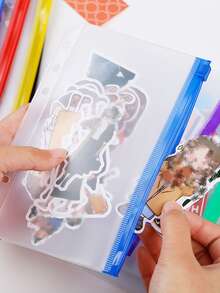 6 cái Túi đựng hồ sơ rời trong suốt, Công cụ tổ chức tài liệu di động tối giản dành cho học sinh, văn phòng - Nhiều màu - Xem 9
