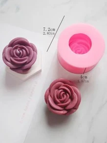 1pc Silicone Mold, Creative Pink Flower Design DIY Silicone Mold For DIY - Pink - View 2