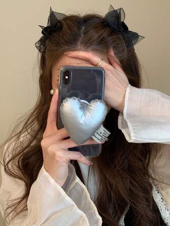 2个新款网状蝴蝶结刘海夹，约6厘米长，爪夹式，冬季发饰