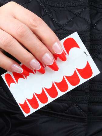 1張撞色美甲貼紙和1入組指甲銼