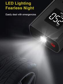 4500mAh Mini Car Air Compressor 140PSI Electric Wireless Portable Tire Inflator Pump for Motorcycle Bicycle Boat AUTO Tyre Balls - Black - View 5