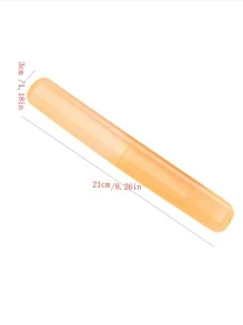 1pc Clear Toothbrush Box, Simple Clear Portable Toothbrush Carrying Box For Travel, Bathroom - Multicolor - View 3