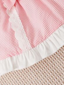 嬰兒泡泡袖前蝴蝶結襯衫和荷葉邊半身裙 - 彩色 - 查看 7