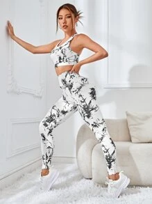 Yoga Trendy Set bộ đồ thể thao Cà vạt nhuộm - Nhiều màu - Xem 3