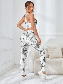 Yoga Trendy Set bộ đồ thể thao Cà vạt nhuộm - Nhiều màu - Xem 2