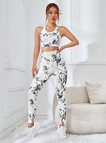 Yoga Trendy Set bộ đồ thể thao Cà vạt nhuộm - Nhiều màu - Xem 4