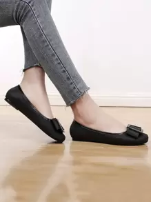 新款时尚搭扣平底鞋，建议购买小一码 - 黑色 - 查看 3