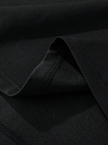 Manfinity 男士標語圖案背心上衣 - 黑色 - 查看 6