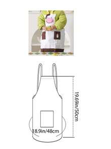 1 pieza Delantal con diseño de vaca cocina de cocina con dibujos animados poliéster a prueba de aceite con impermeable para cocina con - Multicolor - Ver 5