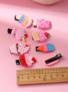 10pcs Popsicle Decor Hair Clip - Multicolor - View 4