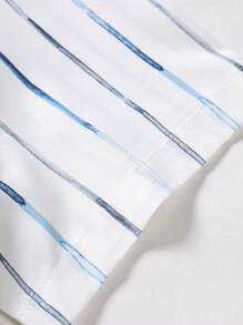 Manfinity Hombres Camisa con estampado de rayas sin camiseta - Blanco - Ver 4