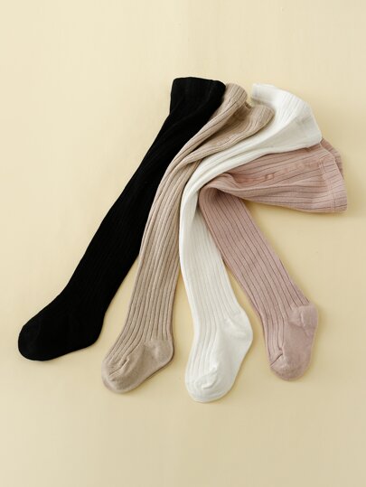 4pcs/Set Baby Girls' Versatile Leggings, Suitable For Everyday Wear