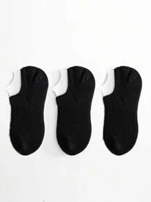 3 đôi Vớ mắt cá chắc chắn cho trẻ mới biết đi - màu đen - Xem 1