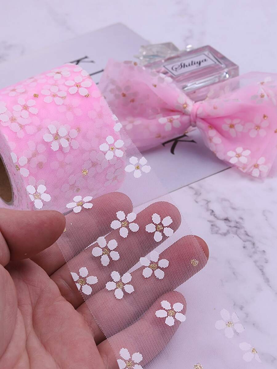 1 Họa Tiết Hoa DIY Webbing Ren Polyester Viền Ren Cho Màn Khăn Trải Bàn Đầm Gối - Hồng - Xem 1