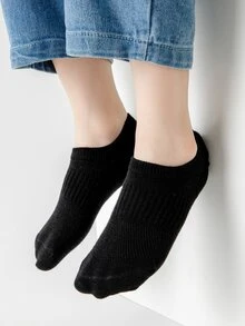 3 đôi Vớ mắt cá chắc chắn cho trẻ mới biết đi - màu đen - Xem 3