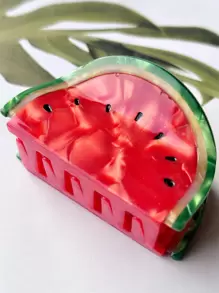 西瓜設計髮爪 - 紅色 - 查看 2