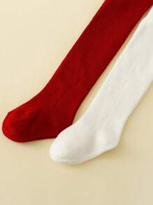 2雙嬰兒鏤空褲襪 - 彩色 - 查看 3