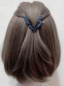 1个水晶装饰发夹波西米亚皇冠爪夹发爪发卡，适合上学、派对等场合，可作发饰、头饰、女士发饰、发夹。 - 藏蓝色 - 查看 1