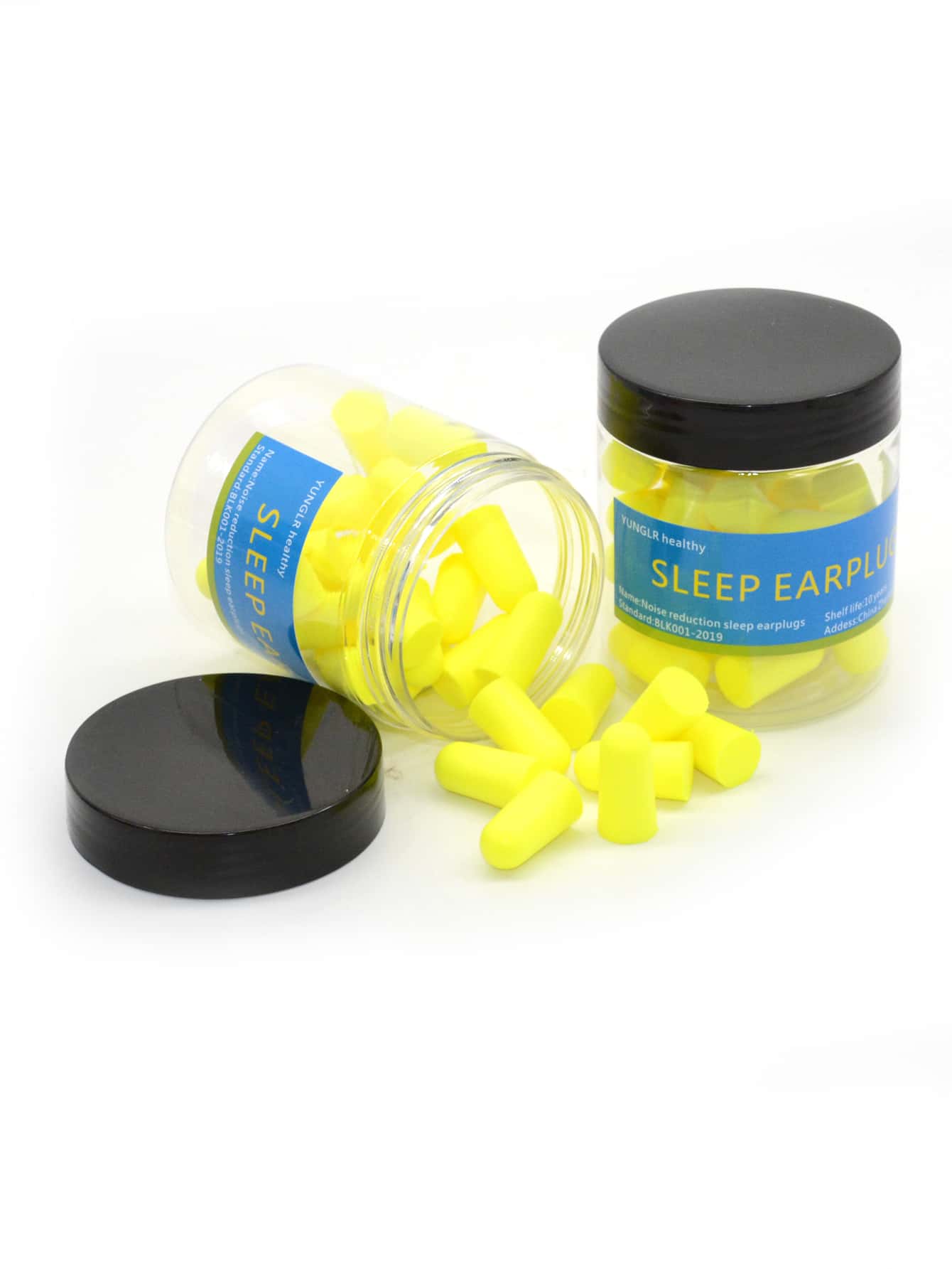 1box PUR Earplug, Simple Yellow Noise Reduction Ear Plug For Bedroom