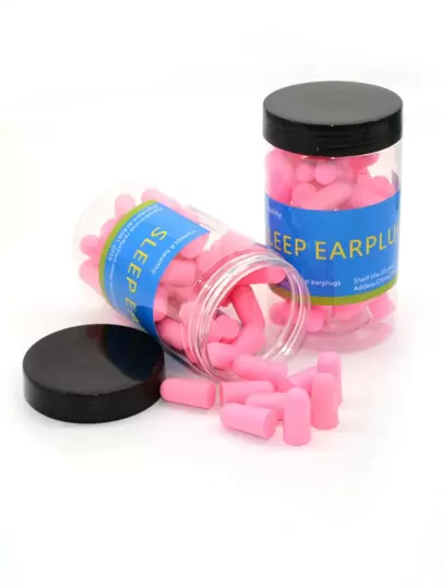 1盒PUR耳塞，臥室用簡約粉色降噪耳塞