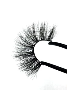 5pairs Volumized False Eyelashes - Black - View 4