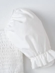 SHEIN 嬰兒泡泡袖上衣和印花附腰帶短褲