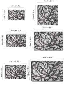 1 pieza Alfombra con diseño gráfico, alfombra moderna de poliéster para el hogar - Blanco y Negro - Ver 2