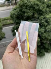 100 قطعة أكياس حلوى الشامبو و100 قطعة عصا و100 قطعة رابط لف، أكياس بلاستيكية بسيطة لتغليف الحلوى والشوكولاتة مناسبة للخبز والمدرسة ولوازم الأطعمة والصناديق الغذائية مناسبة للحلوى والشوكولاتة والبسكويت وغيرها