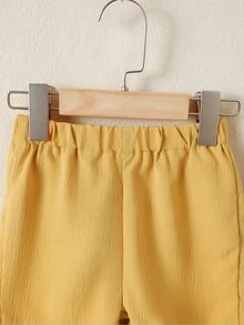 SHEIN 小男童卡通圖案襯衫和短褲不帶T恤 - 彩色 - 查看 6